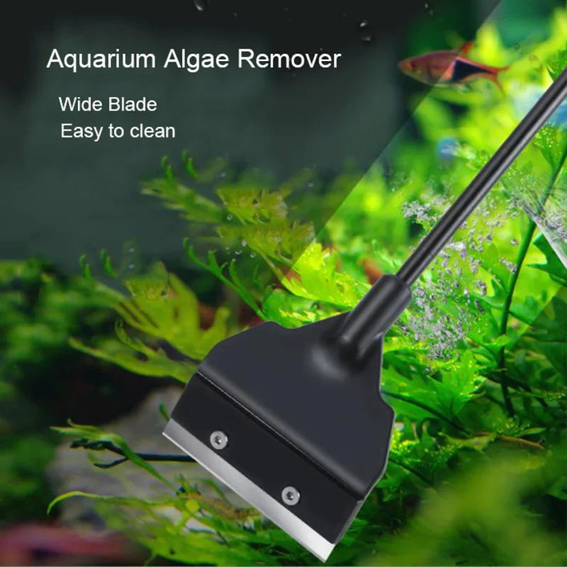 Wide Blade 6cm Light Weight Aquarium Algae Remover Scraper Blade Fish Tank Aquatic Water Plant Grass Cleaning Tools Accessories