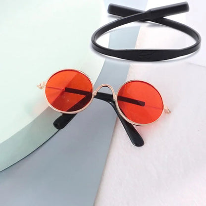 Anti-slip Cat Sunglasses Pet Accessories Small Dog Sun Glasses Classic Retro Circular Glasses for Kitten Photos Props Cosplay