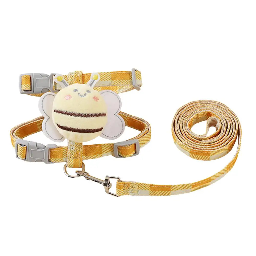Dog Harness with Strap Pet Walking Strap Set Dog Walking Tool with Adjustable Buckles for Traveling Picnic Going Out Camping