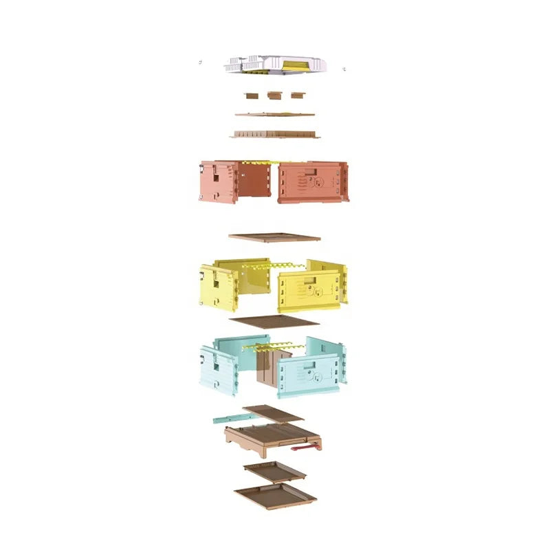 Benefitbee manufacturer 10 frames multifunction 3 layers Langstroth plastic beehive