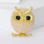 Rhinestone Owl Brooches for Women Unisex 4-Color Cute Birds Party Casual Pins Banquet Party Backpack Gifts Jewelry Accessories