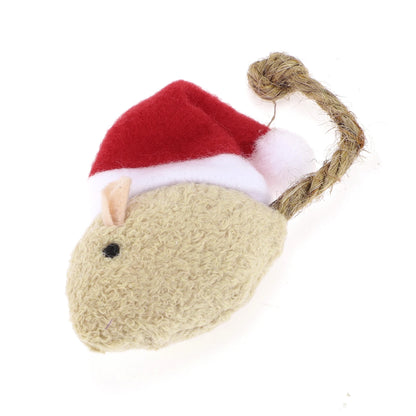 UXCELL 1 Pc Portable Cat Play Mouse Chew Toy Cat Dolls for Outdoor Plaything Christmas Gift Toys Plaything for Kitten Puppy