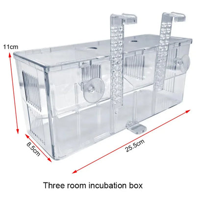 Aquarium Accessories Acrylic Fish Breeding Isolation Box Fish Tank Aquarium Breeder Double Guppies Hatching Incubator