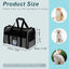 UXCELL Pet Carrier Puppy Carrier Dog Bags for Small Cats Dogs Puppies Up to 13 Lbs Black 600D Oxford Cloth Pet Carriers