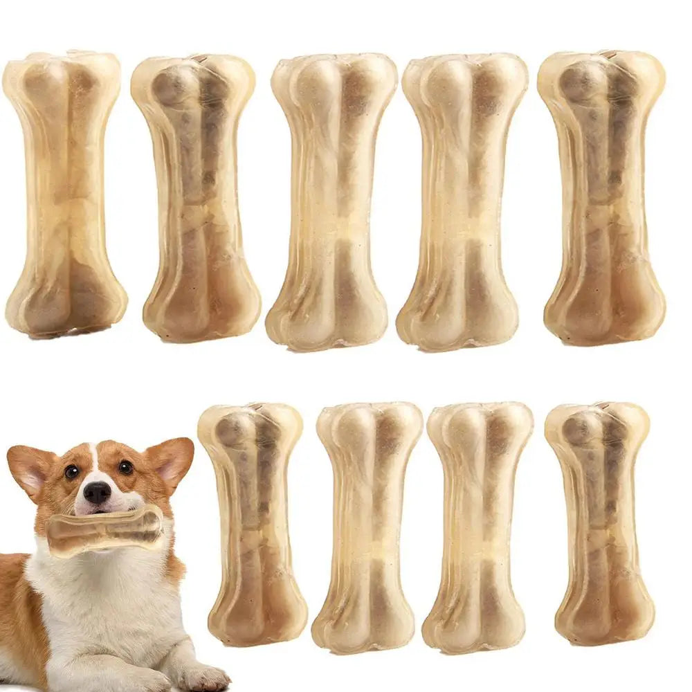 Dog Chew Bone Toy Pet Teething Chew Bone Sturdy Toys Bite-resistant Beef Flavor Puppy Chewing Sticks For Teething Clean Tool