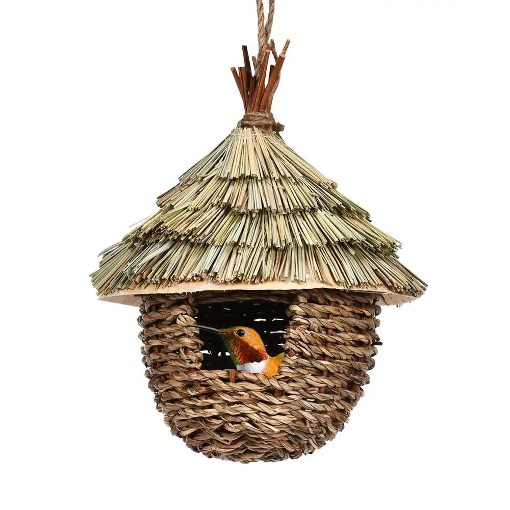 Creative Handmade Grass Hummingbird Houses, Yard Decoration, Nesting for Home, Patio, Porch, Tree, Courtyard, Yard