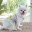 Bow Tie Decorate Dog Fancy Dress Stripes and Lattice Pink Pet Skirt Sleeveless Girl Wedding Party Pet Skirt Clothing for Cats