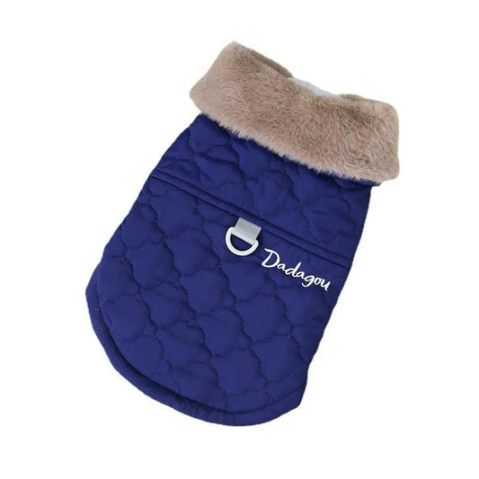 Winter Warm Fur Collar Dog Jacket Windproof & Waterproof Dog Clothes for Small Dogs Puppy Vest Chihuahua Yorkie Coat Pet Costume