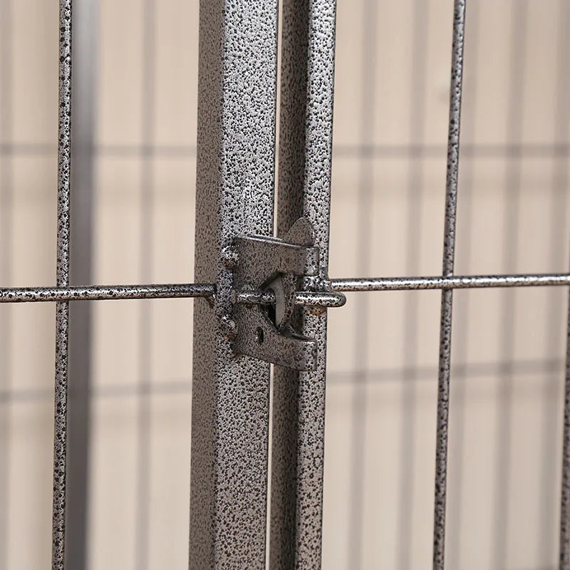Manufacturer wholesale new pulley pet cage 160 * 94 * 110cm large reinforced stainless steel square tube practical dog cage