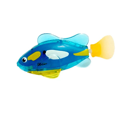 Pet Cat Toy LED Interactive Swimming Robot Fish Toy for Cat Glowing Electric Fish Toy to Stimulate Pet's Hunter Instincts