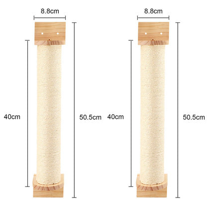Cat Climbing Shelf Furniture Wall Mounted Cat Hammock and Wooden Stairway with Scratching Post for Cats Indoor Playing and Rest