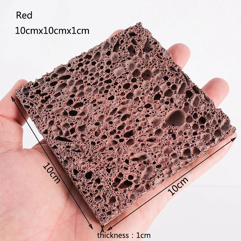 Volcanic Aquarium Decoration Fish Tank Plant Fixed Moss Water Grass Stone Slices Natural Volcanic Planting Slices Aquarium Decor