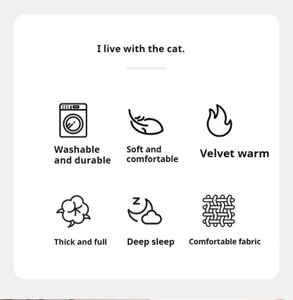 Cat Beds Petal Shaped Winter Warm Sleeping Cat Nest Soft Plush Pet Bed Dog Basket Cushion Cat Bed Cat Cushion Animal Sleeping