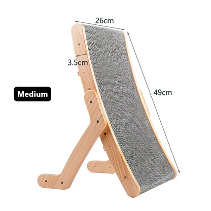 Wooden Cat Scratcher Scraper Detachable Lounge Bed 3 In 1 Scratching Post For Cats Training Grinding Claw Toys Cat Scratch Board