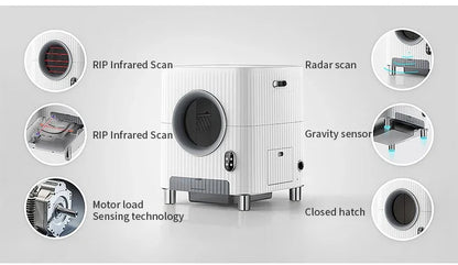 Smart cat toilet litter box extra large anti-splash litter box