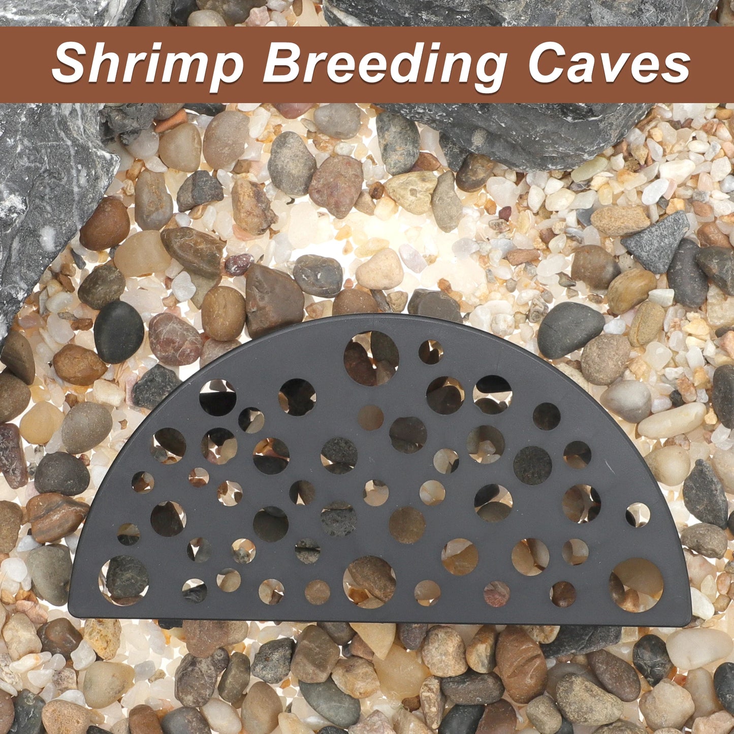 UXCELL Shrimp Breedings Cave Shrimp Hides for Aquarium Habitat Décor for Reptiles Amphibians Fish Tank ABS Decoration