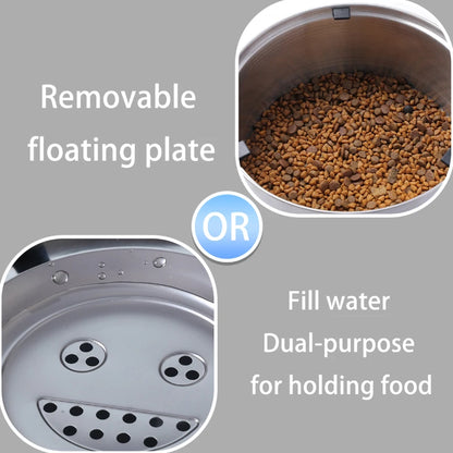 1L/3L/5.6L Stainless Steel Dog Floating Bowl, No Spill Anti-Splash Dog Water Dispenser, Non-Slip Dog Cat Pet Water Feeder Bowl