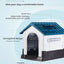 Plastic Kennel Four-season Universal Sunscreen Dog Shed Large, Medium and Small Dogs Outdoor Rainproof Pet Nest with Toilet Dog