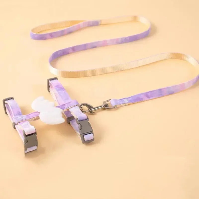 Adjustable Bunny Cat Dog Harness and Leash Set Walking Pet Harnesses for Small Animals Cats Rabbit mascotas Accessories Supplies