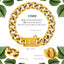 23MM Gold Dog Collar,Dog Chain Collars with Cuban Link Dog Collar,Heavy Duty Training Collar Chew Proof for Medium Dogs