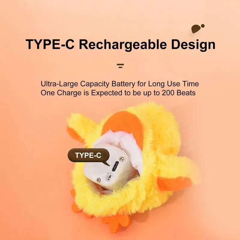 Interactive Cat Toys Flapping Duck Rechargeable Quack Chirping Beating Wings Vibrating Bird Toy Cat Teaser Toy For Cat Dog