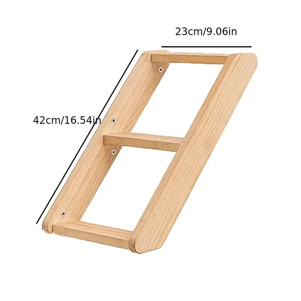 Cat Tree Wall Mounted Cat Shelves Scratching Post for Cat Jumping Platform and Cat Hammock Rope Ladder Wall Wooden Furniture