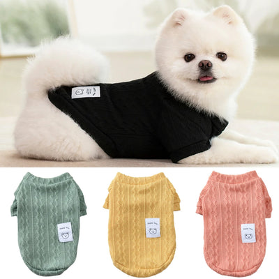 Classic Puppy Dog Knitting Sweater Winter Warm Pet Clothes for Small Dogs Chihuahua Yorkshire Pullovers mascotas Clothing Outfit