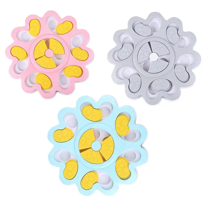 Dog Puzzle Toys Anti-slip Dog Puzzle Toys Blue/Pink/Grey Dog Interactive Toys  For Brain Stimulation And IQ Training