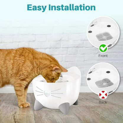 Water Filter for Cat Fountain Triple Layer High Density Cotton Cat Water Fountain Filter Resin Activated Carbon Cat Drinking