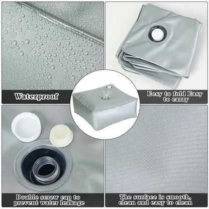 Umbrella Base Weight Water Bag Outdoor Patio Stands & Bases Large Capacity Thickened Design Silver Umbrella Stand Cantilever