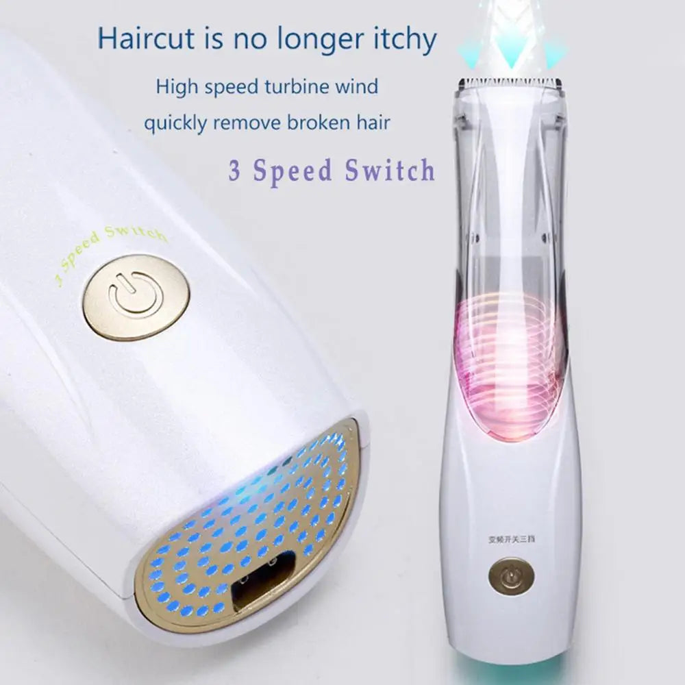 Pet Hair Clipper With Suction USB 3-Speed Vacuum Dog Shaver 1500mAh Rechargeable Low Noise Electric Dog Groomer For Cats
