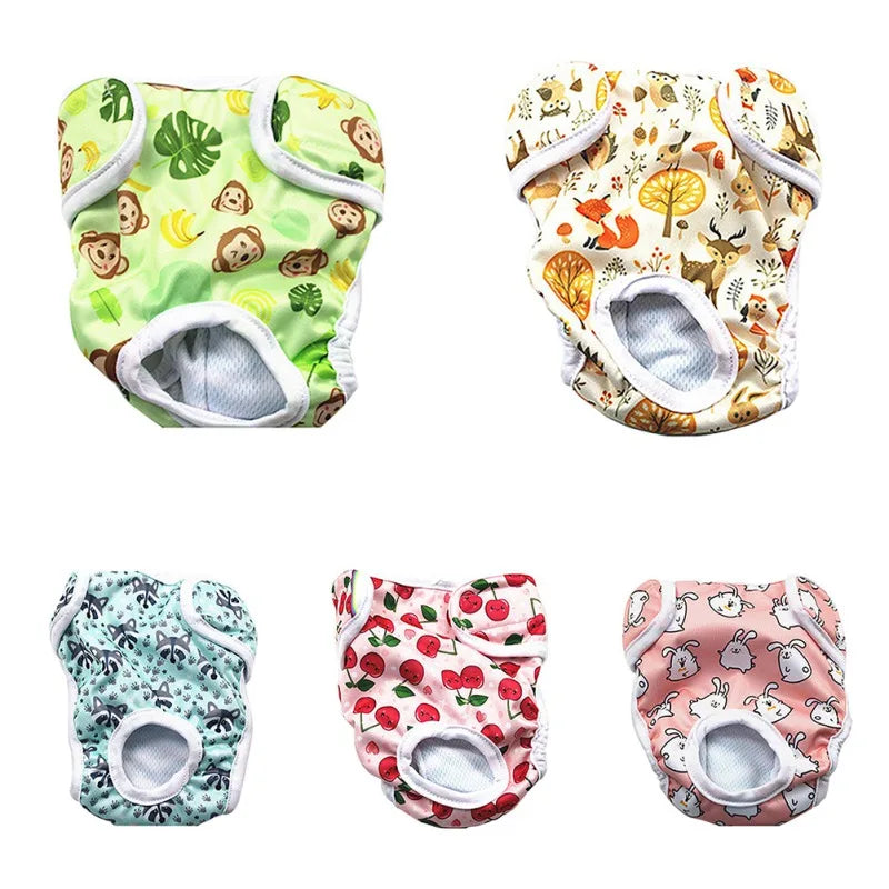 Washable Female Dog Diapers for Dog Period Panties,Comfy Reusable Physiological Panties Doggy Diaper for Small Medium Large Dogs