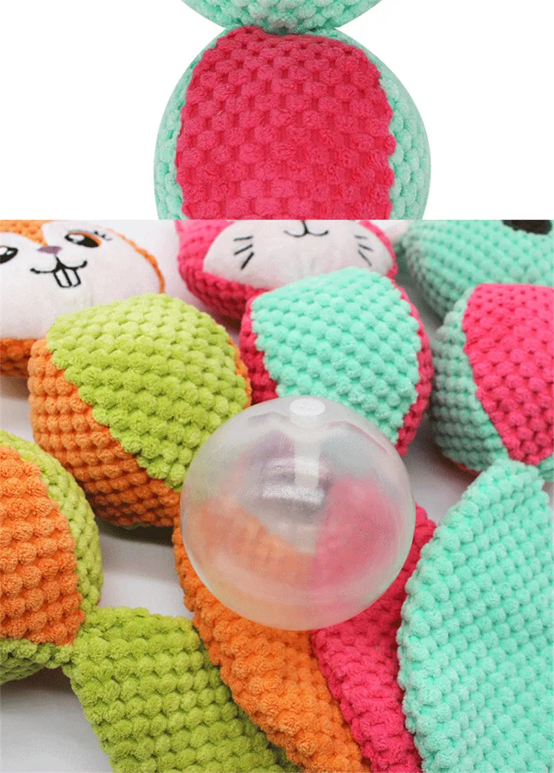 Cute Animal Ball Shape Dog Squeak Toys for Small Dogs Yorkies Bite Resistant Puppy Cat Chew Toy Mascotas Accesorios para perros