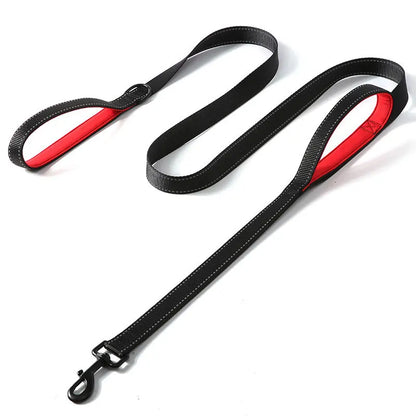 6FT Heavy Duty Dog Leash for Large Medium Dogs, Reflective Double Handle Dog Leash Lead for Traffic Control Husky Pet Accessorie