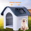 Plastic Dog Kennels Pet House with Door Modern Detachable Outdoor Indoor Waterproof Pet Houses