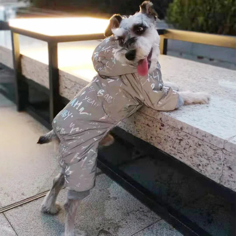 Overalls for Dogs Waterproof Winter Dog Jumpsuit Thick Fleece Cold Weather Jacket Coat Yorkie Chihuahua Small Medium Dog Clothes