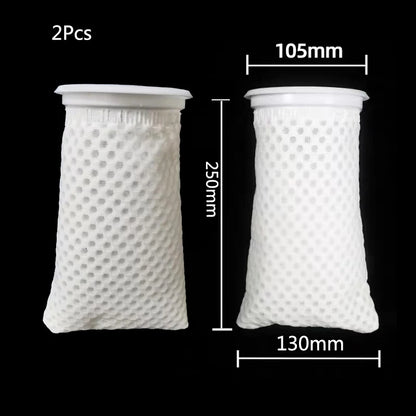Anti Overflow Aquarium Filter Bag with Frame Washable Reusable Mesh Foam Carpet Sock Bag for Fish Marine Filtration System Hot
