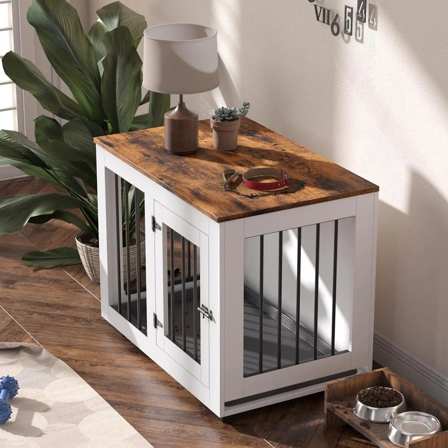 Furniture Dog Cage Dog Box Modern Wooden Steel Wire Pet Large Kennel Cat House Cat Cage Pet House Pet Supplies