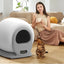 Automatic cleaning cat litter box, app controlled automatic cat litter box automatic cleaning, all cat litters can be used.