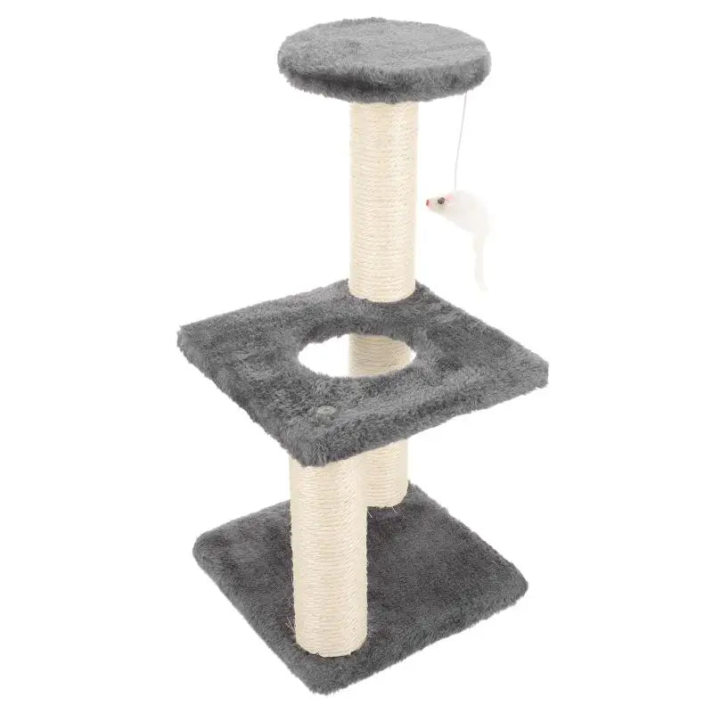 Cat Tree Climbing Frame Decorative Scratcher Kitten Accessory Adorable One-piece Floor Scratching Post Trees & Towers