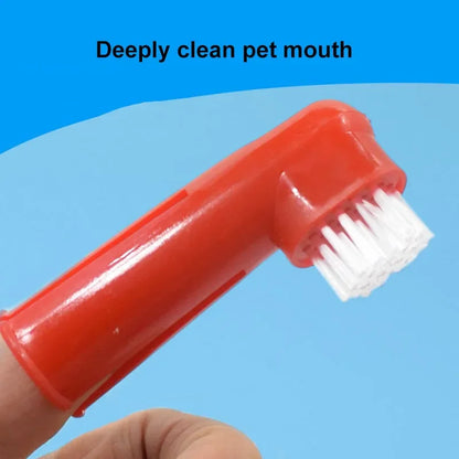 Super Soft Pet Cleaning Finger Toothbrush Teddy Dog Brush Bad Breath Tartar Teeth Tool Dog Cat  Pet Supplies Dog Toothbrushes