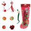 Cat Toy Cat Teaser Sticks Christmas Cat Toy Set New Product Cat Fun Stick Bell Ball Fun Interactive Pet Supplies