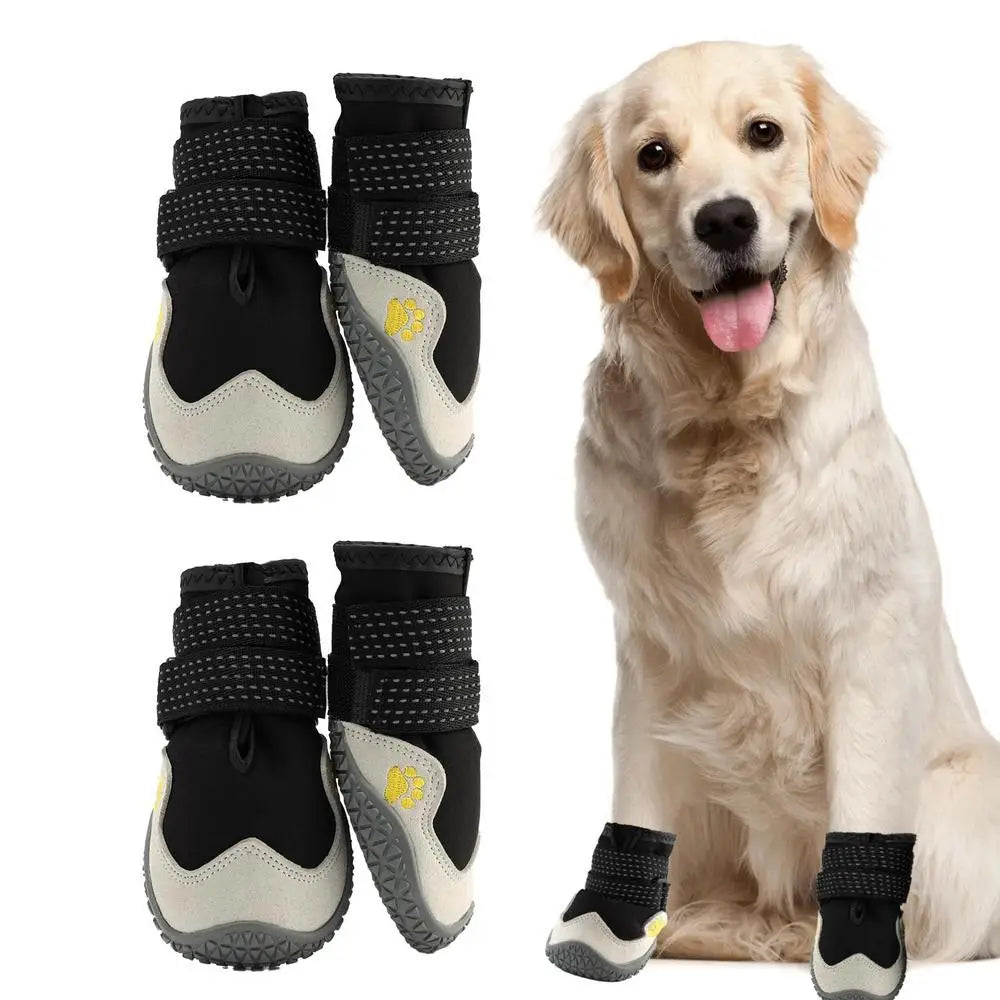 Dog Booties Puppy Booties For Outdoor 4PCS Waterproof Dog Booties Paw Protector For Summer Hot Pavement Winter Snowy Day Outdoor
