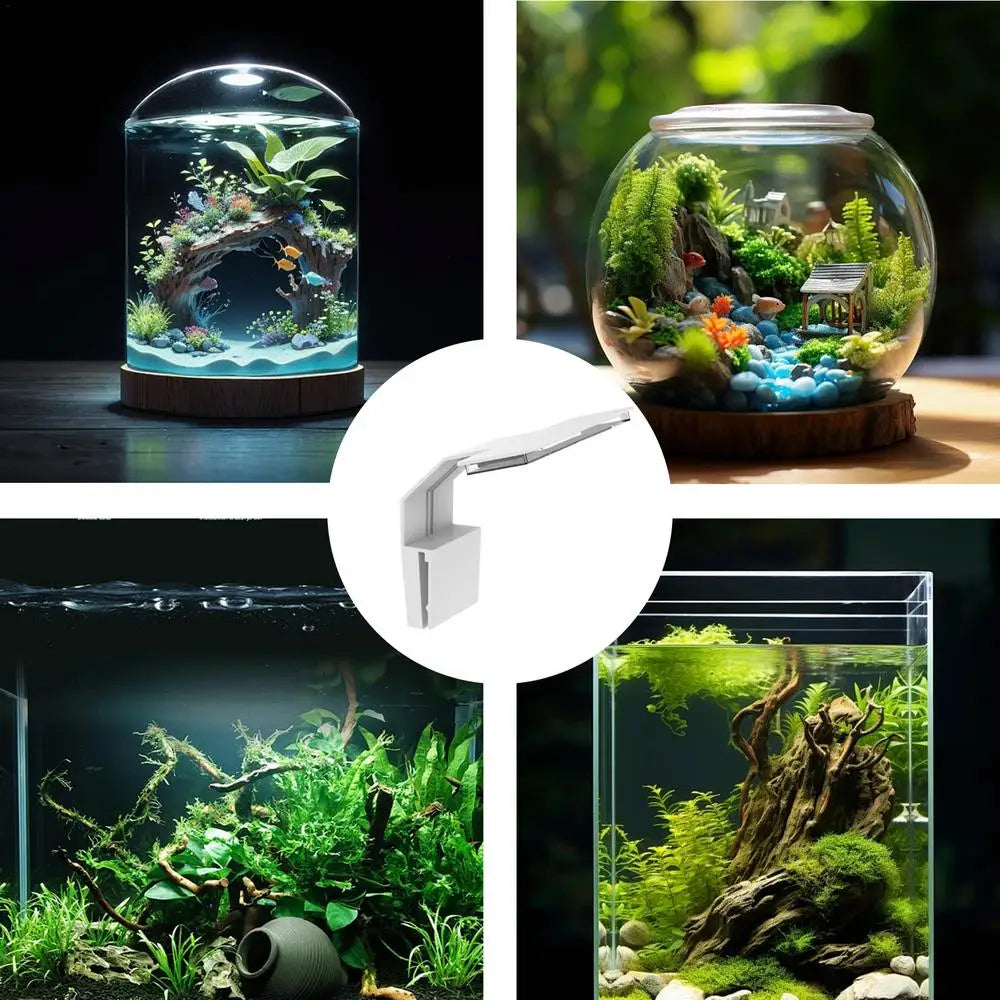 Fish Tank Clip On Light LED Aquarium Light Clamp Fish Light Lamp Fish Tank Lamp Bright Small Fish Tank Light Plant Aquarium