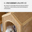 House Pet Bed Roof Kennel Rattan Cat Cat Bed Kitten Puppy Handmade Rattan Bed ins Korean Natural Rattan