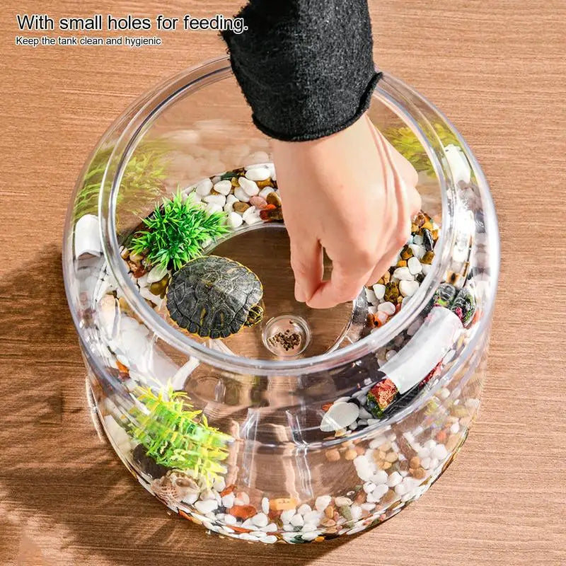 Large Turtle Tank Transparent Turtle Aquarium Turtle Tank With Lid Turtle Terrarium Tortoise Enclosure With Removable Cover