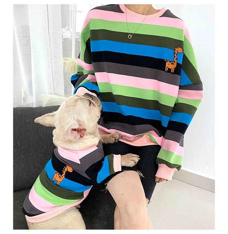 Parent-child Wear Pet Clothes  Puppy Clothes  Dog Costume  Dog Clothes for Small Dogs Printing Autumn and Winter