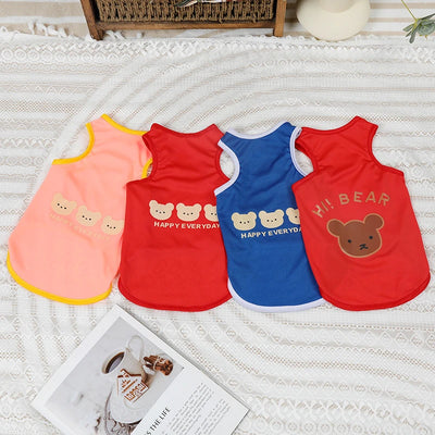 Cartoon Print Summer Pet Dog Clothes Daisy Animal Lightweight Spring Vest for Cat Medium Big Pet Supplies XXL Puppy Clothing