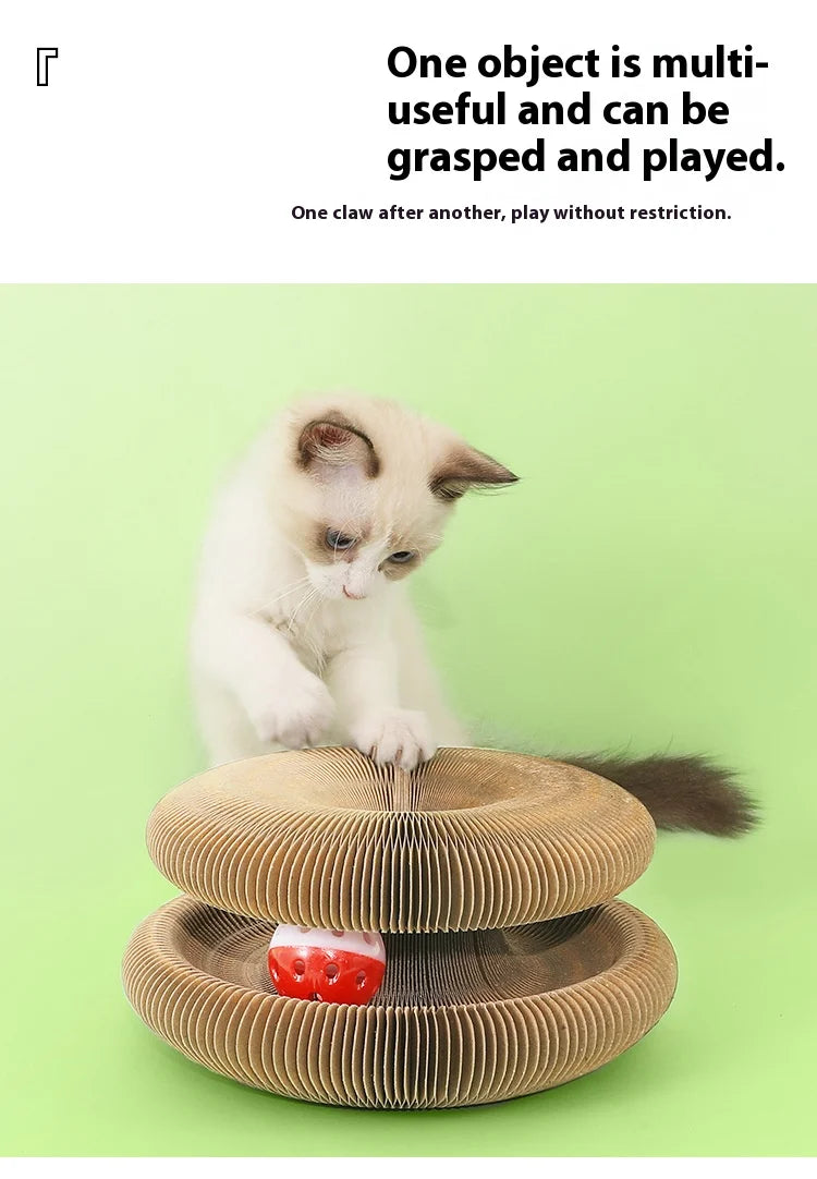 Popular Magic Organ Cat Scratch Board Cat Toy with Bell Cat Scratch Claw Cat Crawler Pet Supplies
