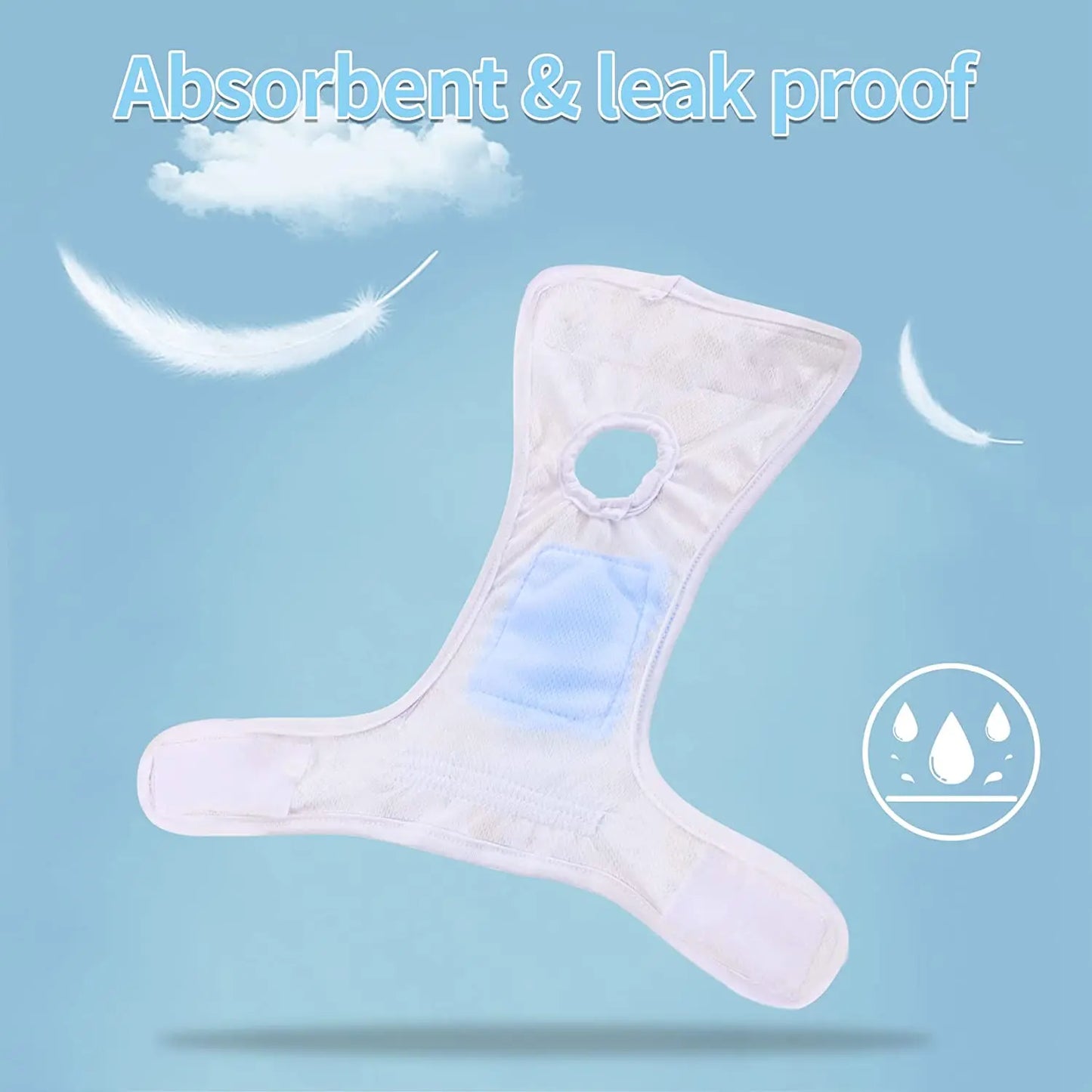 Washable Female Dog Diapers for Dog Period Panties,Comfy Reusable Physiological Panties Doggy Diaper for Small Medium Large Dogs